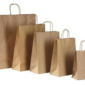 BOLSA DE PAPEL BRANDPACK MARRON MANIJA RETORCIDA VARIAS MEDIDAS