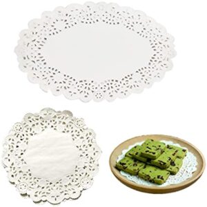 BLONDA PC BORDADA BLANCA OVAL 35 X 40 CM X 100 UNIDADES