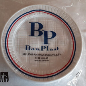 PLATO PS MODELO 17X100 COLORES VARIOS (PAQ X 50) BANPLAST