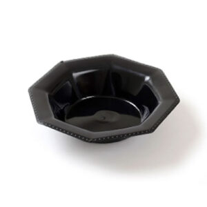 BOWL OCTOGONAL 15CM PLASTICO APTO MICRO (BLANCO NEGRO)