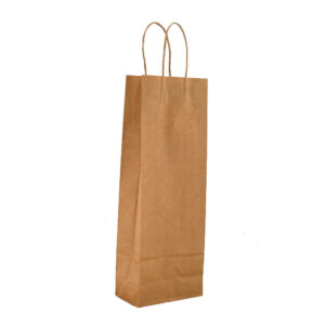 BOLSA DE PAPEL BRANDPACK 14X8X40 MARRON (VINO 1 BOTELLA)