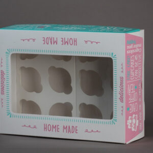 CAJA PARA CUPCAKES X 12 BLANCA/DISEÑO (26X34X12) TIGRE