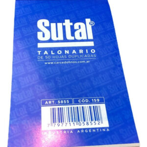 TALONARIO SUTAL CHICO CAJA X 100