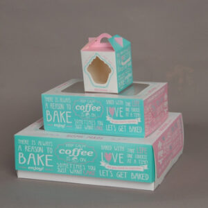 CAJA PARA CUPCAKES X 6 BLANCA/DISEÑO (26X17X9) TIGRE