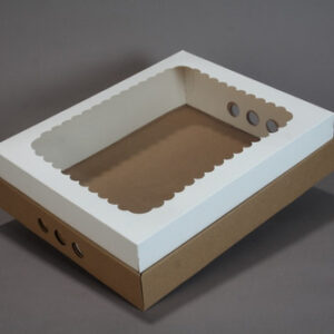 CAJA DE TORTA NUMERO CON VISOR DE 42X33X12