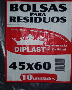 BOLSAS DE RESIDUOS 45 X 60 NEGRAS DIPLAS
