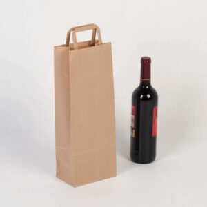 BOLSA LICENCIA VINO (MANIJA PLANA) 14X8X40 ROMIPACK CAJA X 100