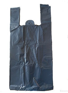 BOLSAS CAMISETAS 40 X 50 B/D NEGRA BTO X 20 PAQUETES