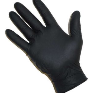 GUANTES DE NITRILO COLOR NEGRO LARGE CAJITA X 100