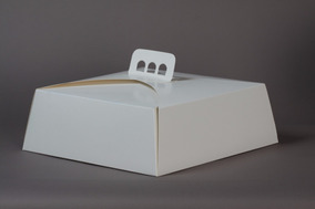 CAJA PARA TORTA TIPO MALETIN 30 X 30 X 10 CM TIGRE