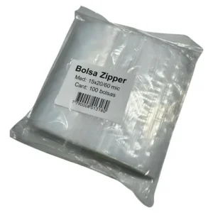 BOLSAS ZIPPER T "60" 15 x 20 / PAQUETE X 100 UNIDADES