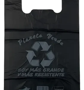 BOLSA CAMISETA PLANETA 45 X 55 BAJA DENSIDAD NEGRA MAPSA