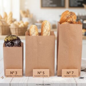 BOLSAS DE PAPEL KRAFT PARA FACTURA Y PANADERIA (POR TAMAÑO)