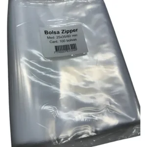 BOLSAS ZIPPER T"60" 25 x 35 / PAQUETE X 100 UNIDADES