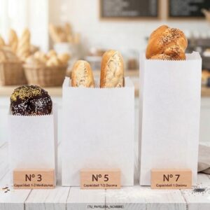 BOLSAS DE PAPEL SULFITO PARA FACTURA Y PANADERIA (POR TAMAÑO)